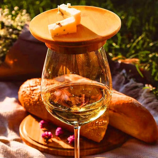 Wine Glass Charcuterie Topper round Wooden Wine Glass Topper Multifunctional Cup Top Decor for Social Gathering Ch