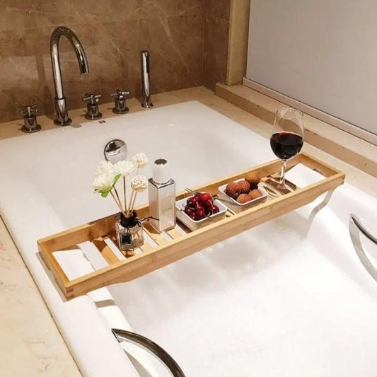 1PC Bamboo Extension Antiskid Bathroom Multi Function Bathtub Shelf Toilet Spa Bath Shelf Bathtub Tray Bathtub Accessories